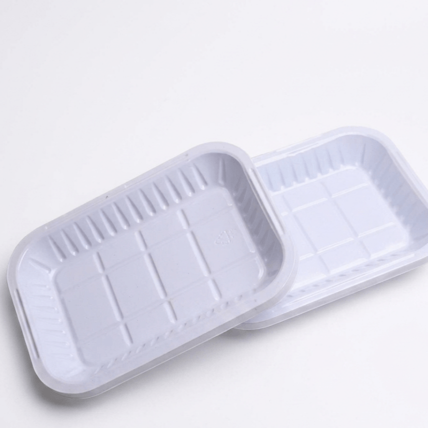 صحن بلاستيك أبيض مقاس رقم 1