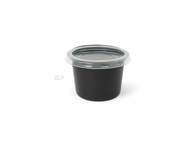 علب ثوم  دائري اسود  1 oz