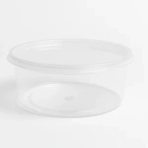 علب دائرية شفافة بـغطاء منفصل 32 oz