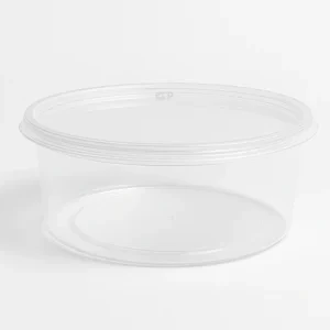 علب دائرية شفافة بـغطاء منفصل 48 oz