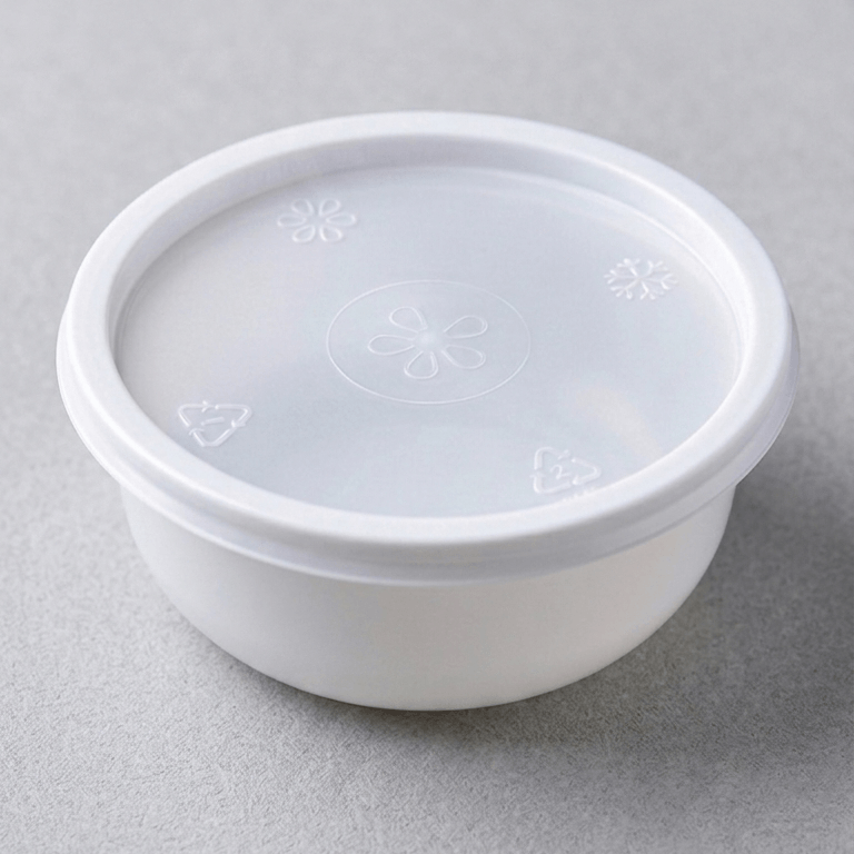 علب جاسكو دائري أبيض مقاس 250 مل