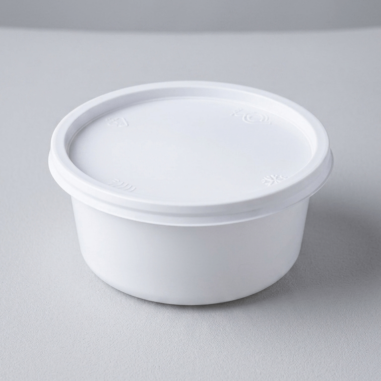 علب جاسكو دائري أبيض مقاس 350 مل