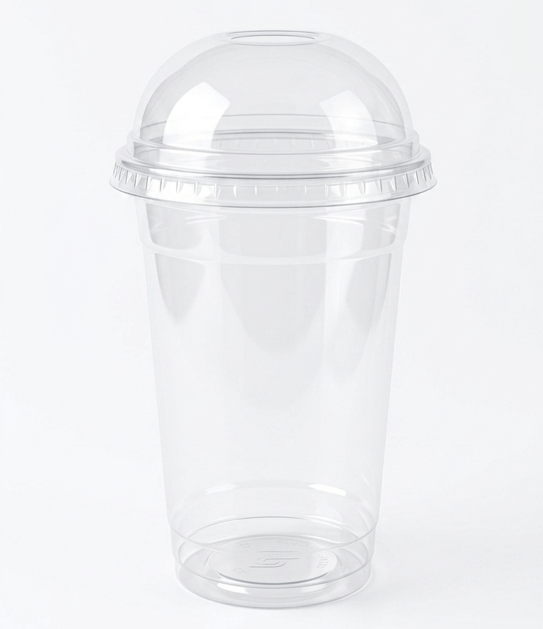 اكواب شفافة بغطاء قبة 16 oz